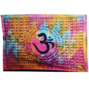 Wandteppich, Ritualtuch Mantra Om Symbol – Böhmischer Boho-Stil - 213 x 137 cm