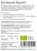 Bio Vitamin C 120 Kapseln: Natürliches Acerola Bio