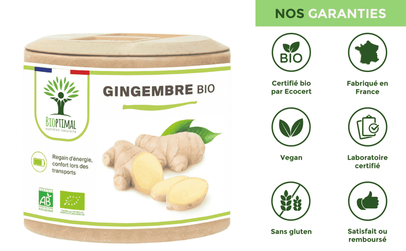 Bio-Ingwer - Nahrungsergänzungsmittel - 60 & 200 Kapseln