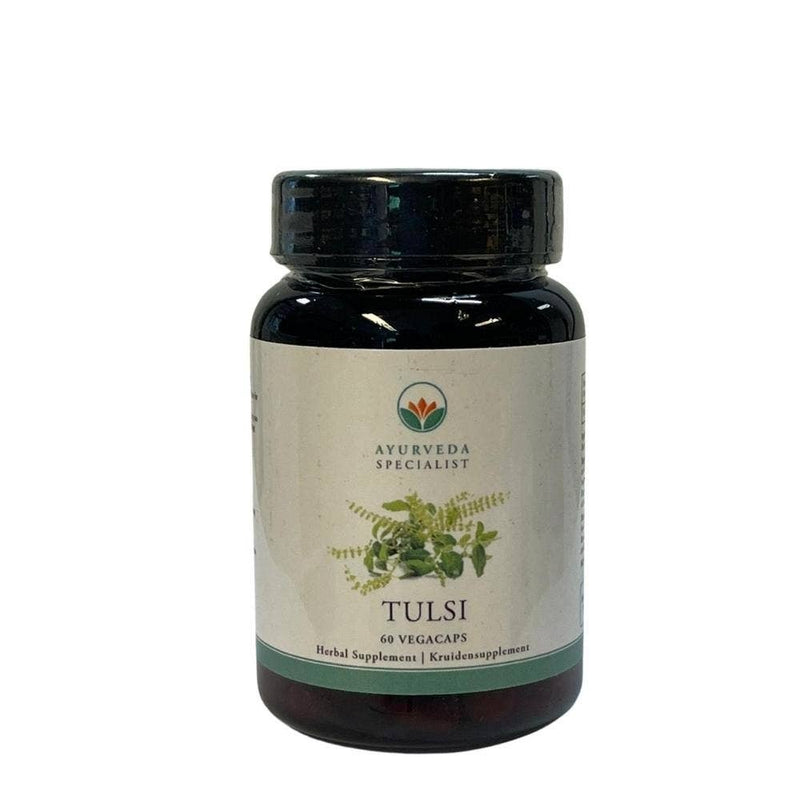 Ayurveda Specialist BV – Tulasi (Tulsi) 500 mg, capsules – Soutien du système respiratoire, du cœur et de la vitalité