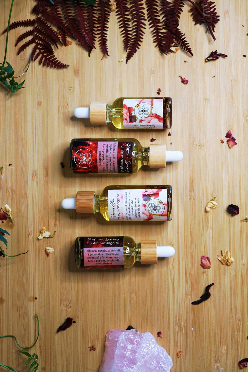 Ayamani Naturals - Tantra-Massageöl-Set — Vanilla & Hot Spicy Aphrodisiakum