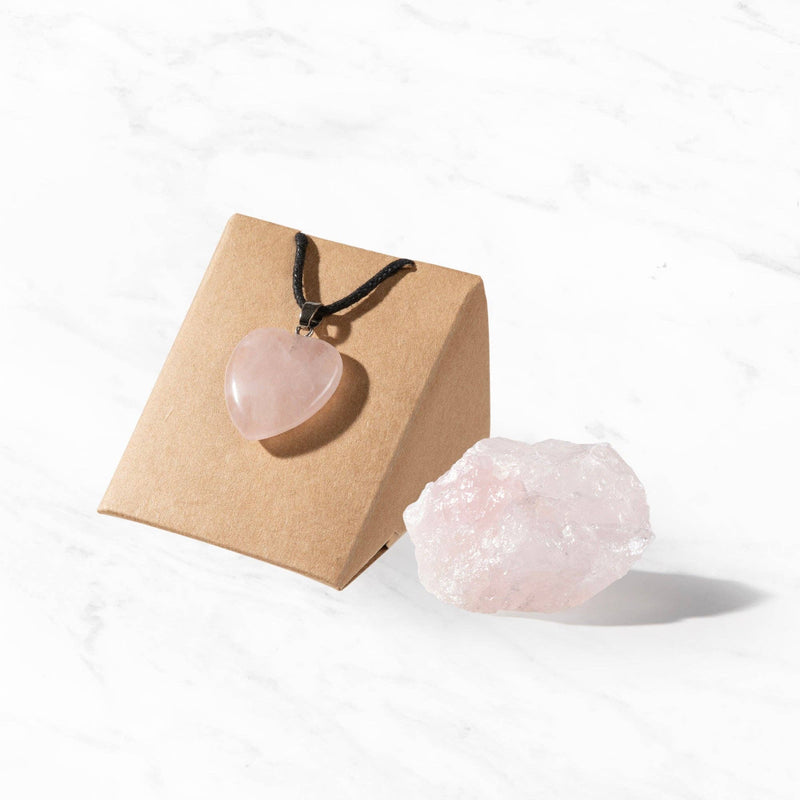 Myga Eco - Geode-Geschenkset - Rohstein und Anhänger, Auswahl aus 3 Kristallen