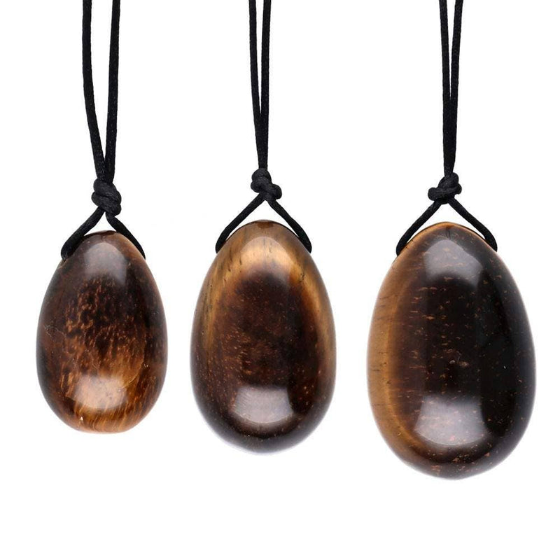 Yoni Tiger's Eye Egg Pack with Hole Yoni Eggs