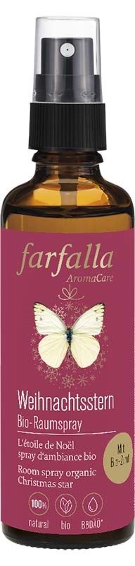 Farfalla Poinsettia, Cinnamon, Festive Organic Room Spray, 75ml