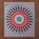 Wall hanging ritual cloth "Invigorating multicolored mandala" made of cotton 200x210cm