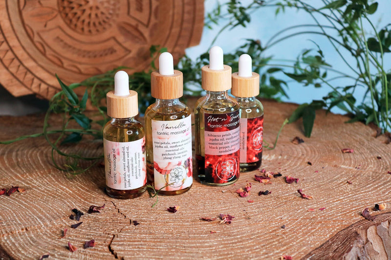 Ayamani Naturals - Tantra-Massageöl-Set — Vanilla & Hot Spicy Aphrodisiakum