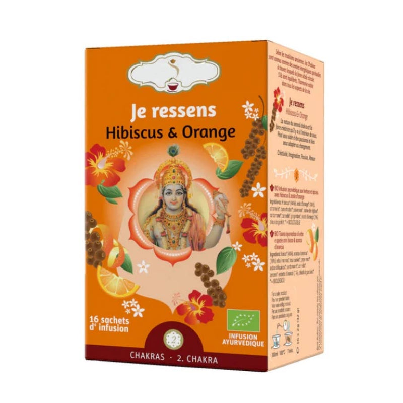 Zen'Arome - Organic Herbal Tea Infusion I Feel 16 Bags Hibiscus / Orange