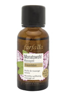 Flasche Farfalla Monatswohl Massageöl für das monatliche Wohlbefinden.