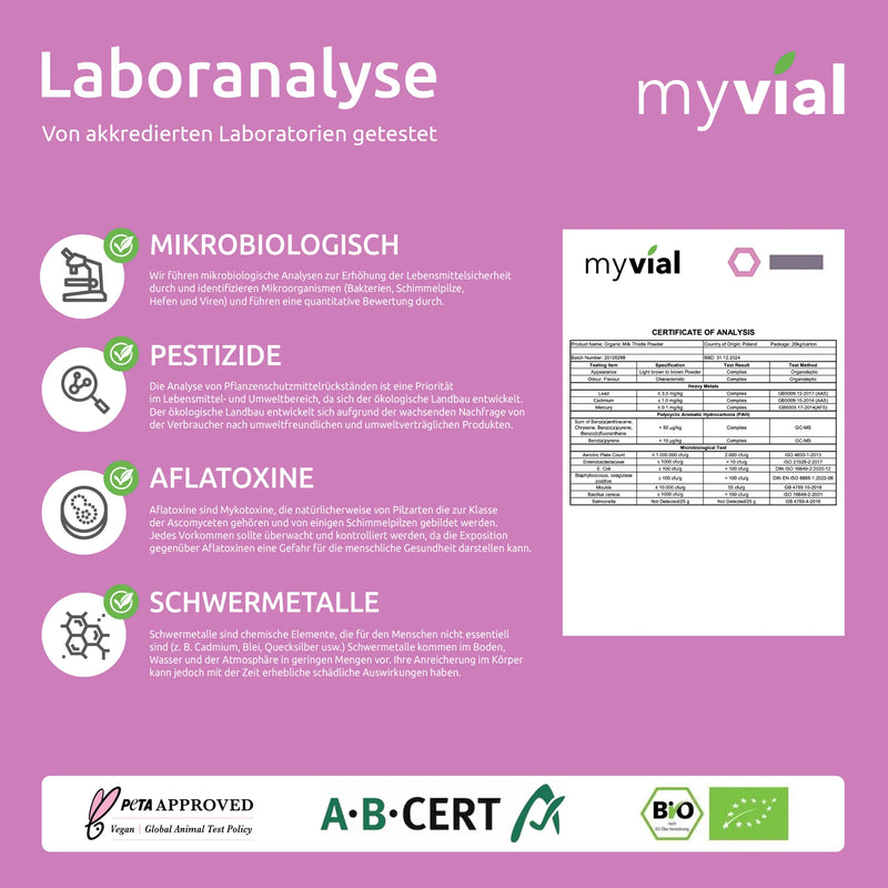 Bio Mariendistel Leber Komplex 120 Kapseln - Gesund für die Leber - Vegan