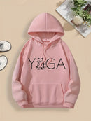 Damen Yoga Pullover Sweatshirt Yogakatze